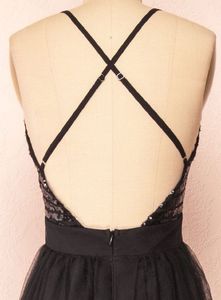 Black Sequin Gown