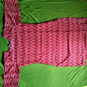 Pink Straight Printed Kurti / Kurta