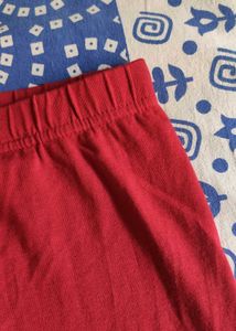 High Ankle Length Brick Red Leggings