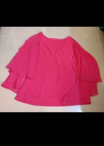 AND Pink Flutter Sleeve Top