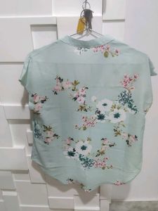 Green Floral Top