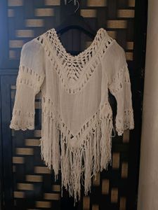 Boho Fringe Crochet Cover-Up