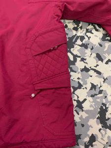 HEAVY DUTY static battle burgundy Quilted Jacket