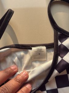 Checkered Crop Tank Top