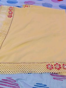Designer Lemonyellow Saree