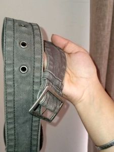 Grey Denim Belt