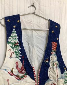 Blue Printed Waistcoat