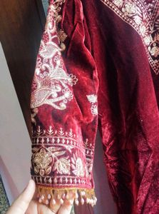 Golden Embroidered Kurta Set