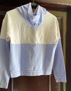 White And Lavender Colour Hoodie