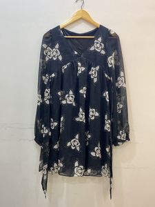Floral Black Top