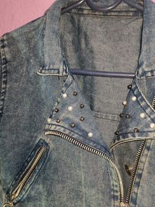 Denim Jacket with Studs