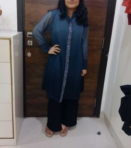 Beautiful Shaded Blue Grey Kurta