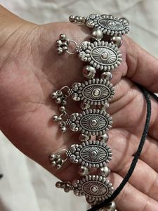 Oxidised Silver Tone Necklace