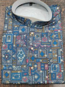 Men's Geometric Print Kurta