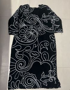 Black &amp; White Kurta Set