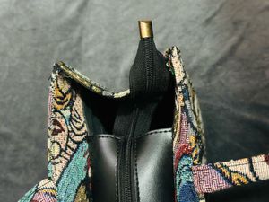 JACQUARD SHOULDER TOTE BAG