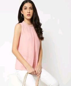 AND embellished neck top