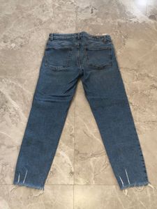 Distressed Hem Denim Jeans