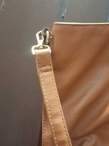 Caprese Class Brown Faux Leather Tote Bag