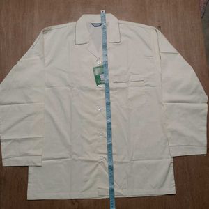 New Men’s Cream Shirt | Full Sleeve | With Tag