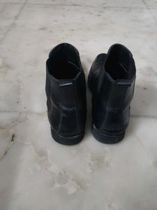 Black Leather Ankle Boots