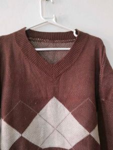Brown Stylish Cropped Sweater