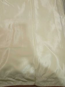 Half White Saree With Maroon Lace