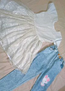 Short Frock With Jeans