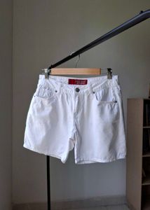 GUESS White Denim Shorts