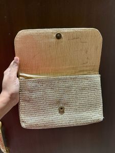 Golden Beaded Clutch
