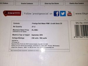 Brand New Prestige Electric Roti Maker - Box piece. Fixed Price.