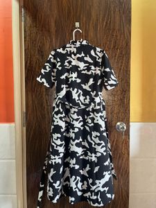 34 Bust Midi Dress With Belt For Girls/ Women