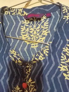 Women&#39;s Cotton Blend Straight Printed Kurta