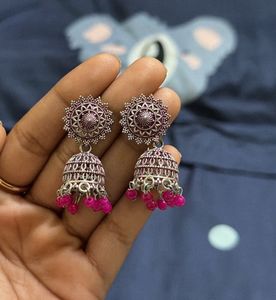 Silver Jhumka Earrings