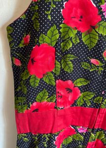 Little Black Dress With Floral Print