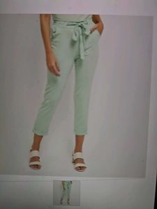 Solid Trouser With Tie Up