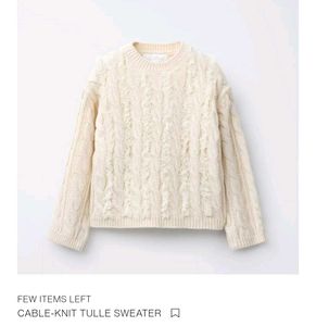 Cream Cable Knit Turtleneck Sweater