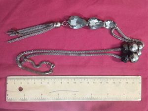 Silver Tone Circle Pendant Necklace