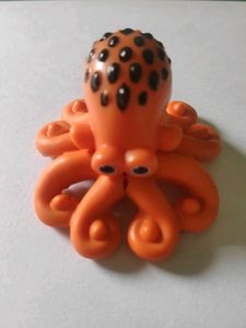 Kinder Joy Orange Octopus Toy Figure