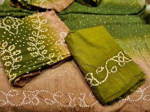 Unstitched Bandhni EID Cotton Salwar Kameez Materi
