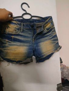 Distressed Denim Shorts