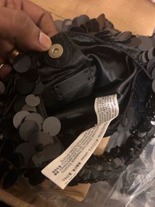 Zara Designer Party Black Handbag Sequence Lot 2