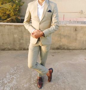 Men's Beige Suit - Formal Wear
