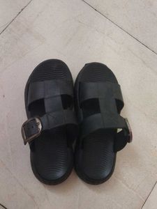 Black Heels Slippers Size -37
