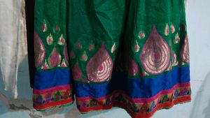 Green Embroidered Blouse Choli