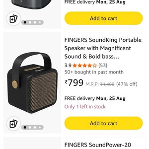Fingers Soundking  5w BT Speaker @499/-