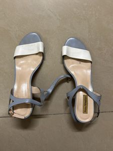 Blue White Heels