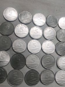 Rare 5 rupee Coins 25 Pcs