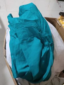 Teal Embellished patiala suit set