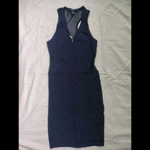 Forever 21, Navy blue Bodycon Zip up Dress